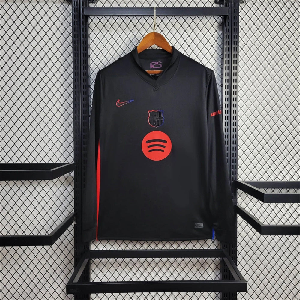 Camisola Manga Comprida FC Barcelona 2024-25 Alternativa Preta Versão Adepto
