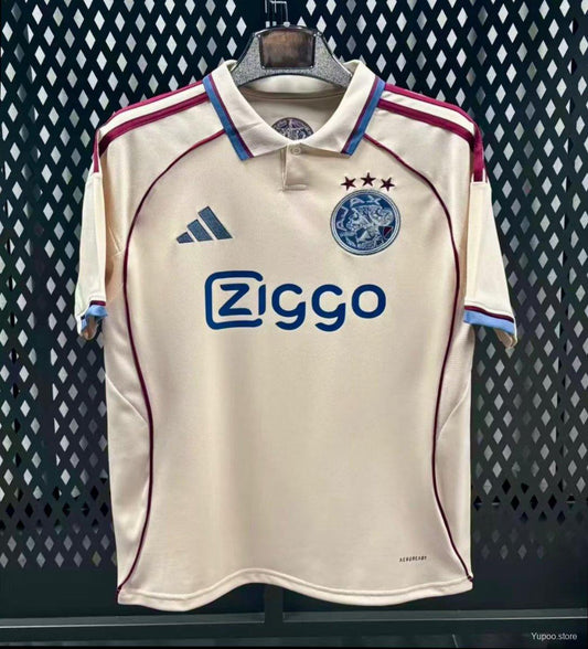Camisola AFC Ajax 2025-26 Alternativa Amarela Versão Adepto