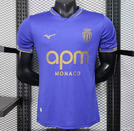 Camisola AS Monaco 2025-26 Alternativa Azul Versão Jogador
