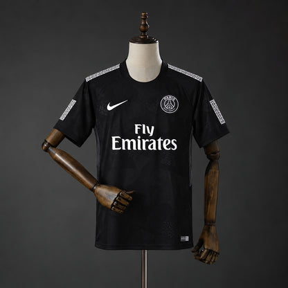 Camisola FC Paris Saint-Germain 2017-18 Alternativa Preta Versão Adepto