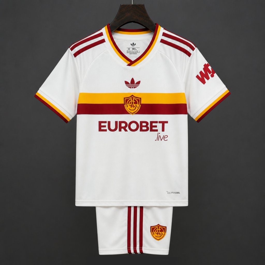 Kit Criança AS Roma 2026-27 Alternativo Branco