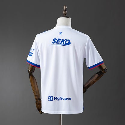 Camisola Rangers FC 2025-26 Alternativa Branca Versão Adepto