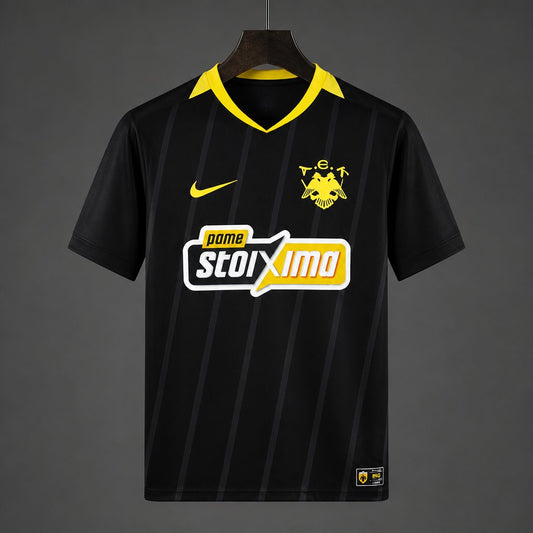 Camisola AEK Atenas 2026-27 Alternativa Preta Versão Adepto
