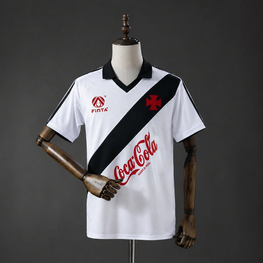 Camisola Vasco da Gama 1989-90 Alternativa Branca Versão Adepto