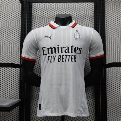 Camisola Ac Milan 2024-25 Alternativa Branca Versão Jogador
