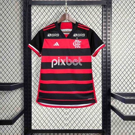 Camisola Flamengo 2024-25 Principal Versão Mulher Todos Patrocinadores