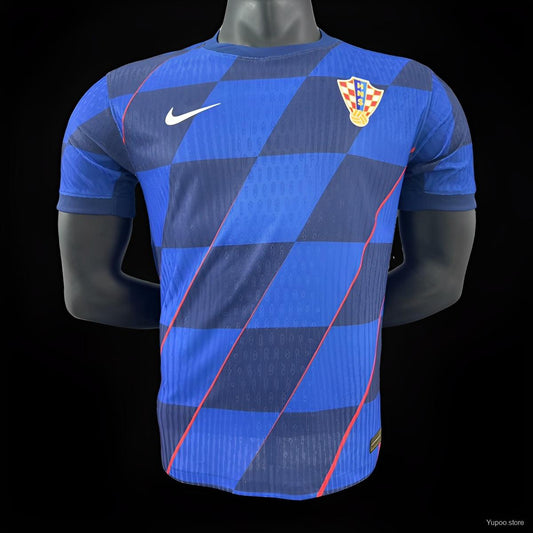 Camisola Croácia 2024 Alternativa Azul Versão Jogador