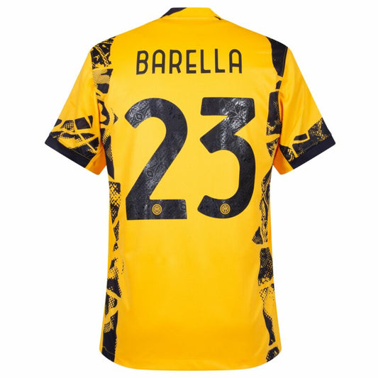 Camisola Inter Milão 2024-25 Alternativa Amarela Versão Adepto BARELLA #23