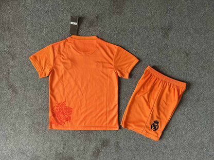 Kit Criança Real Madrid CF 2024-25 Edição Especial Y-3 Laranja