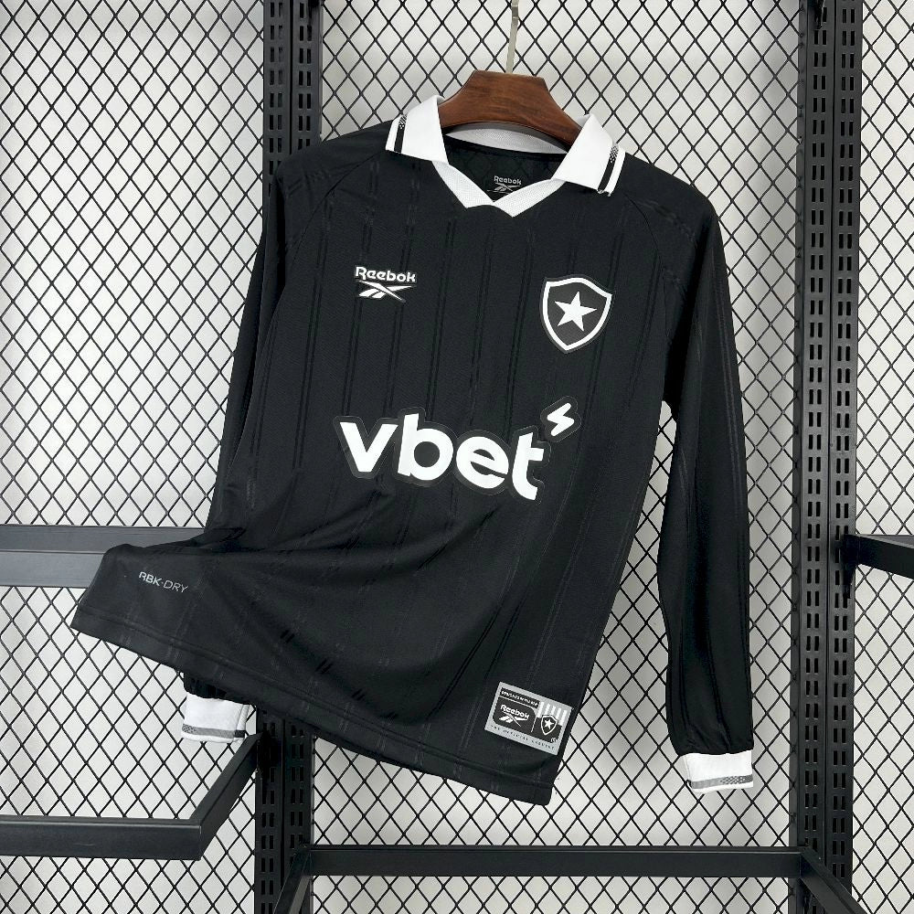 Camisola Manga Comprida Botafogo-RJ 2025-26 Alternativa Preta Versão Adepto