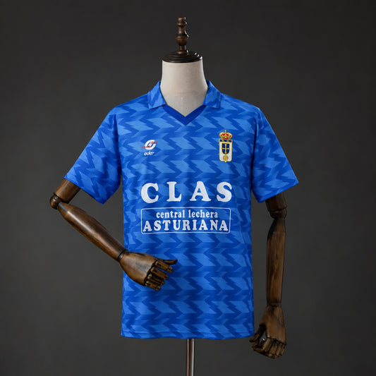 Camisola Real Oviedo 1989-90 Principal Versão Adepto