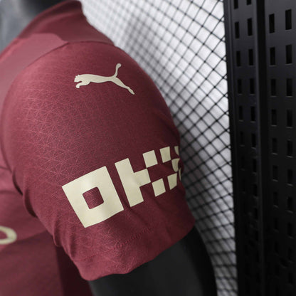 Camisola MCI 2024-25 Alternativa Vermelha Versão Jogador