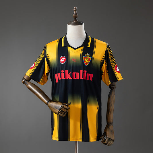 Camisola Real Saragoça 2003-04 Alternativa Amarela Versão Adepto