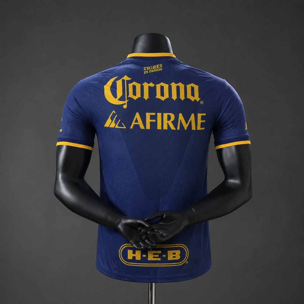 Camisola Tigres UANL 2026-27 Alternativa Preta Versão Jogador