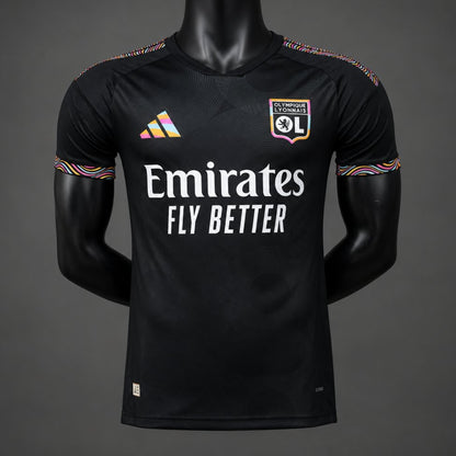 Camisola Olympique Lyon 2026-27 Alternativa Preta Versão Jogador