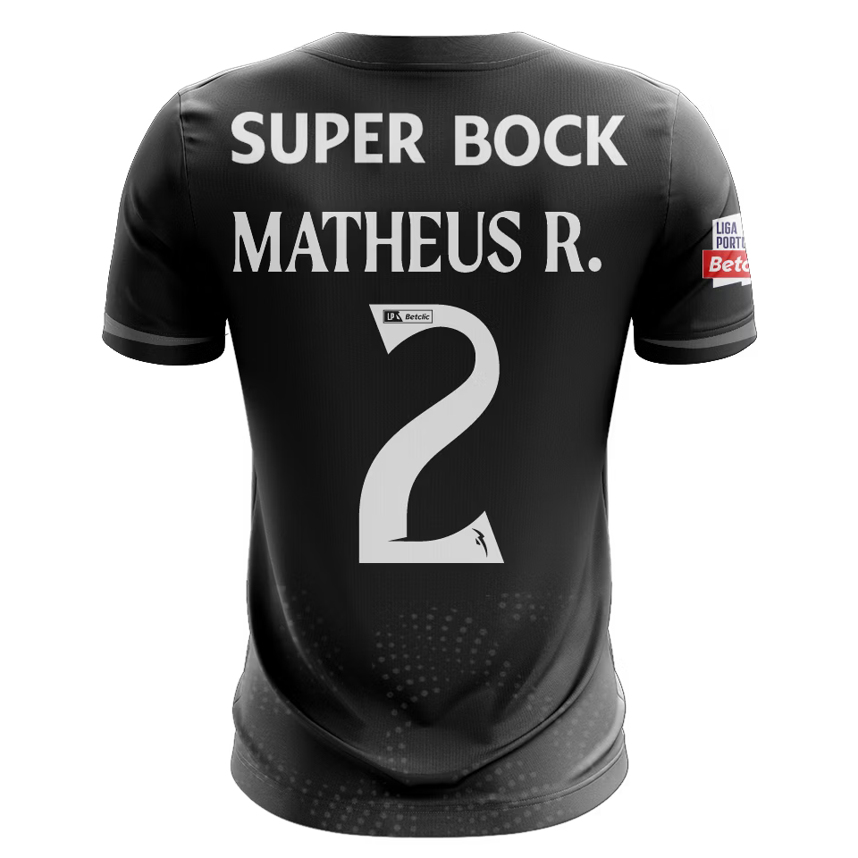 Camisola SCP 2025-26 Alternativa Preta Versão Adepto MATHEUS R. #2