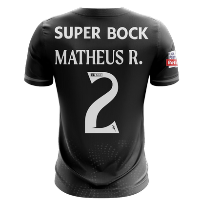 Camisola SCP 2025-26 Alternativa Preta Versão Adepto MATHEUS R. #2