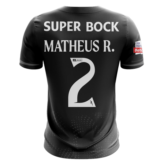 Camisola SCP 2025-26 Alternativa Preta Versão Adepto MATHEUS R. #2