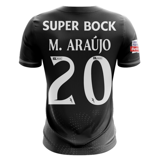 Camisola SCP 2025-26 Alternativa Preta Versão Adepto M. ARAÚJO #20