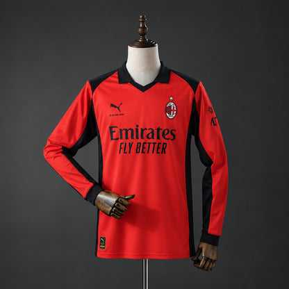 Camisola Manga Comprida Ac Milan 2026-27 Alternativa Vermelha Versão Adepto
