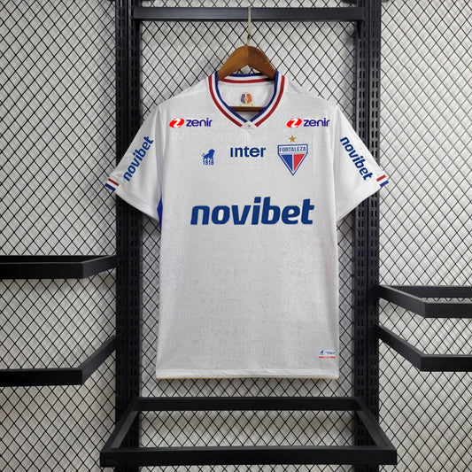 Camisola Fortaleza EC 2024-25 Alternativa Branca Versão Adepto Todos Patrocinadores