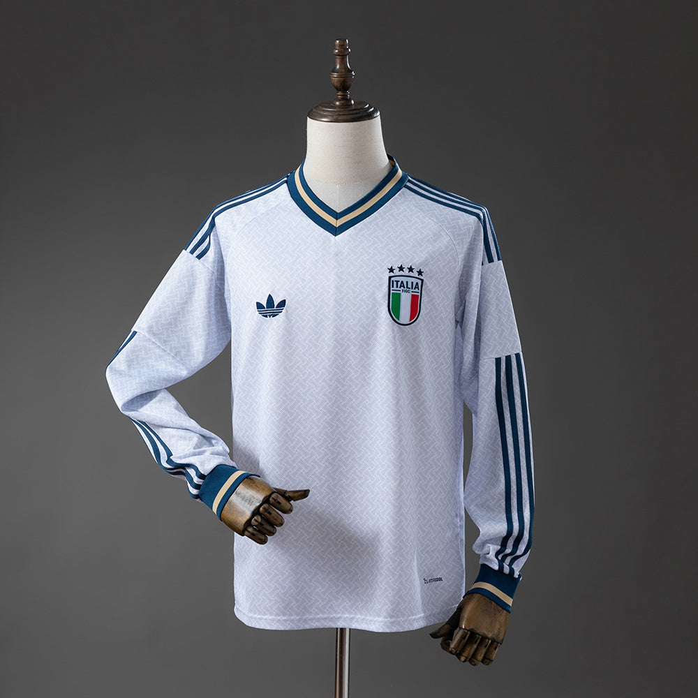 Camisola Manga Comprida Italia 2026 Alternativa Branca Versão Adepto
