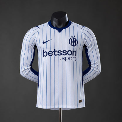 Camisola Manga Comprida Inter Milão 2026-27 Alternativa Branca Versão Jogador