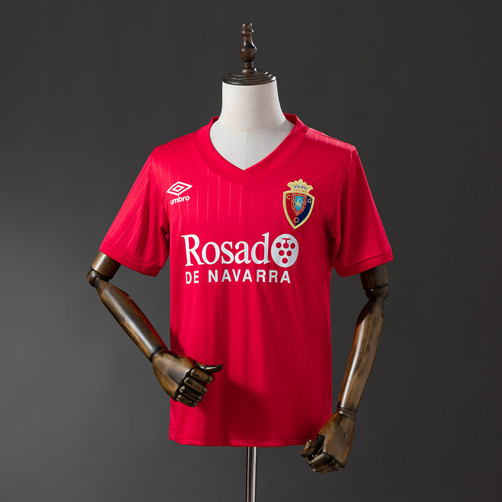 Camisola CA Osasuna 1989-90 Principal Versão Adepto