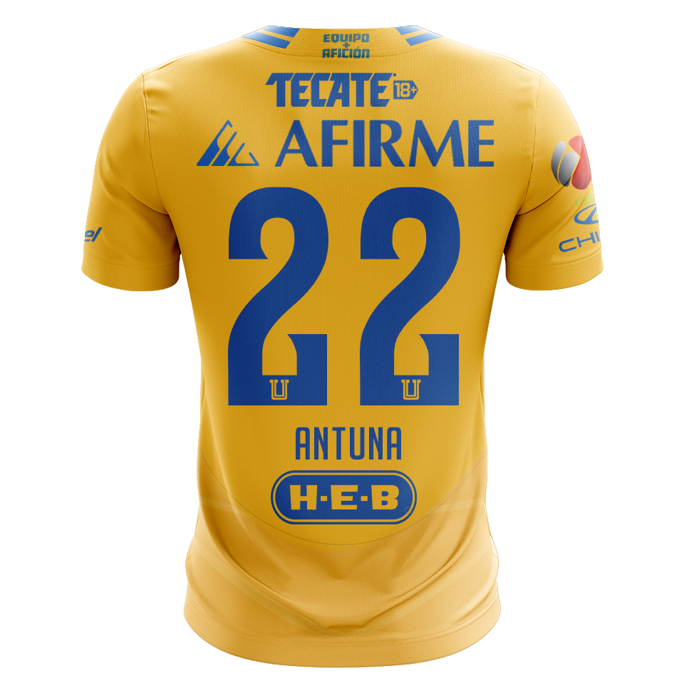 Camisola Tigres 2024-25 Principal Versão Adepto ANTUNA #22