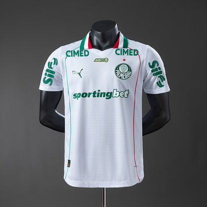 Camisola SE Palmeiras 2026-27 Alternativa Branca Versão Jogador Todos Patrocinadores