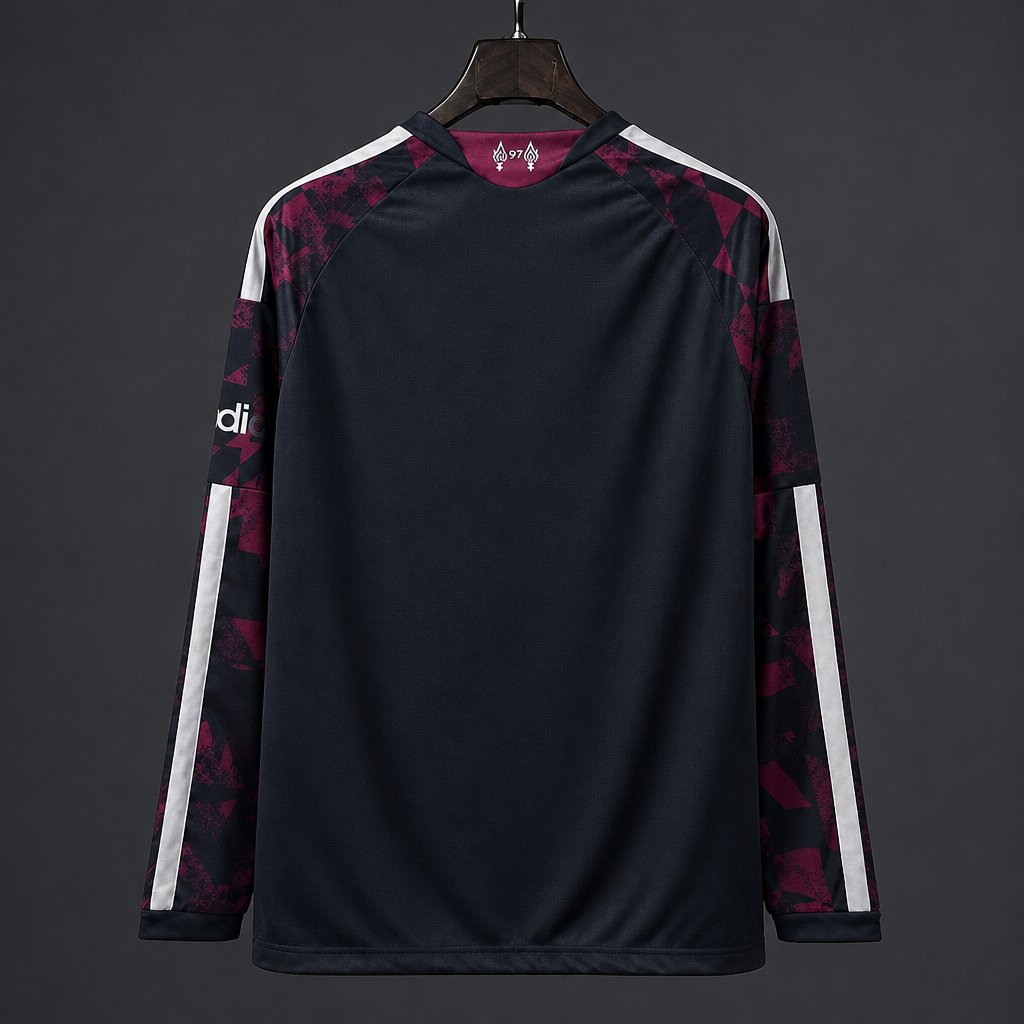 Camisola Manga Comprida LIV 2026-27 Alternativa Preta Versão Adepto
