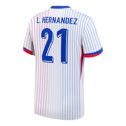 Camisola França 2024 Alternativa Branca Versão Adepto L.HERNANDEZ #21