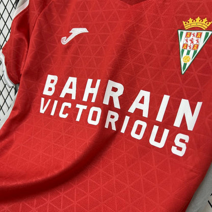 Camisola Cordoba CF 2025-26 Alternativa Vermelha Versão Adepto