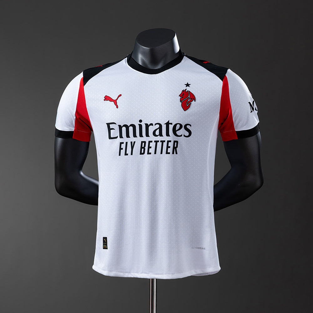 Camisola Ac Milan 2025-26 Alternativa Branca Versão Jogador
