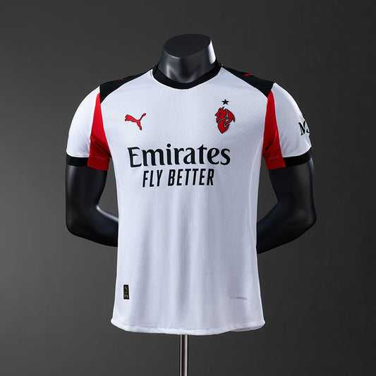 Camisola Ac Milan 2025-26 Alternativa Branca Versão Jogador