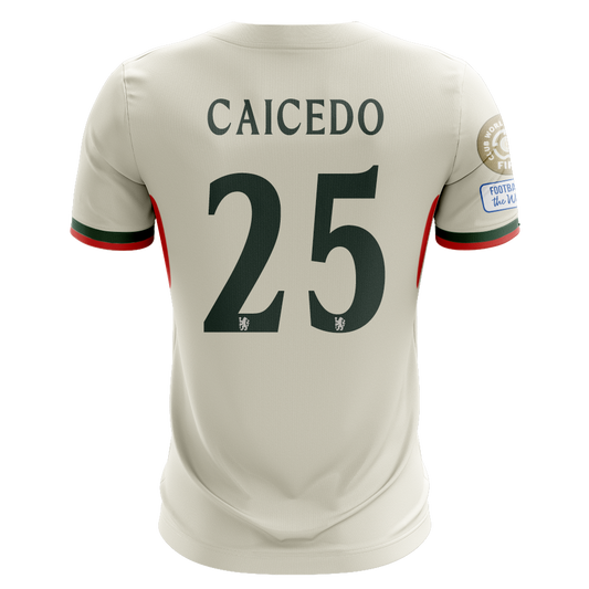 Camisola CHE 2025-26 Alternativa Branca CWC Versão Adepto CAICEDO #25