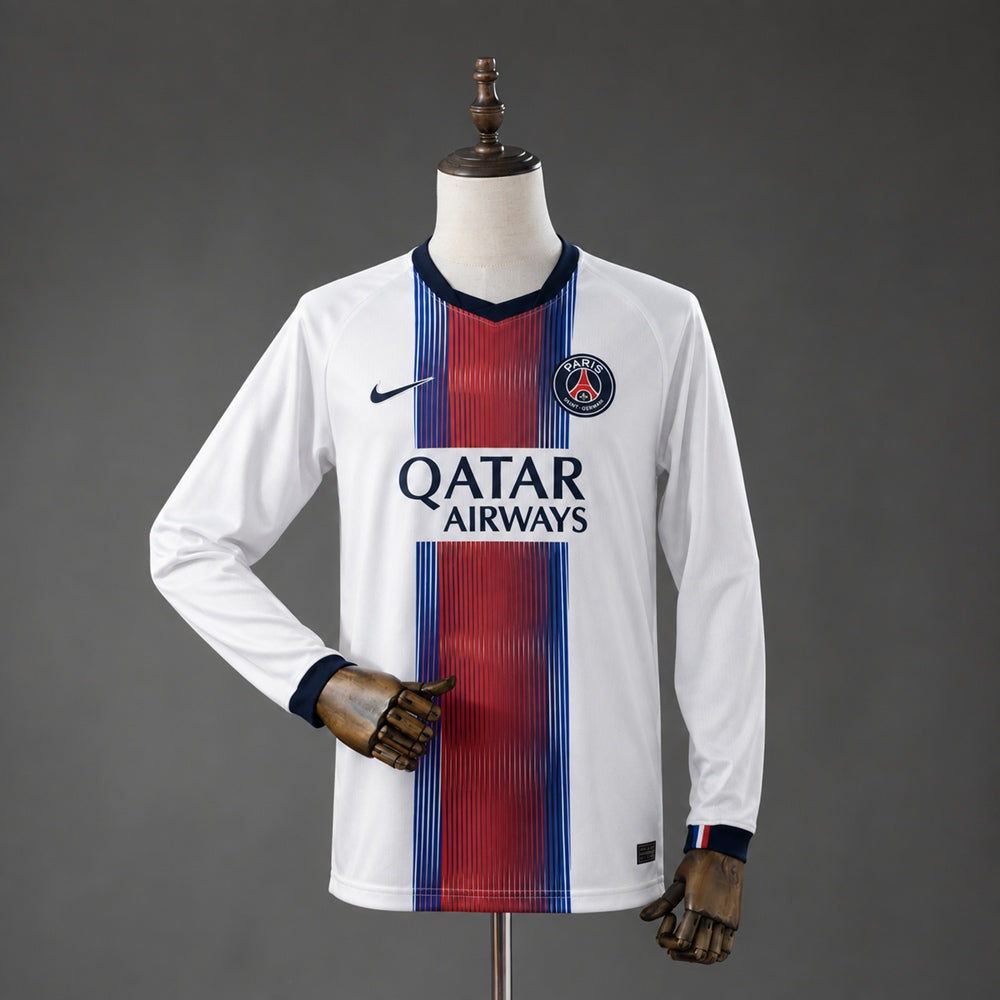 Camisola Manga Comprida FC Paris Saint-Germain 2026-27 Alternativa Branca Versão Adepto
