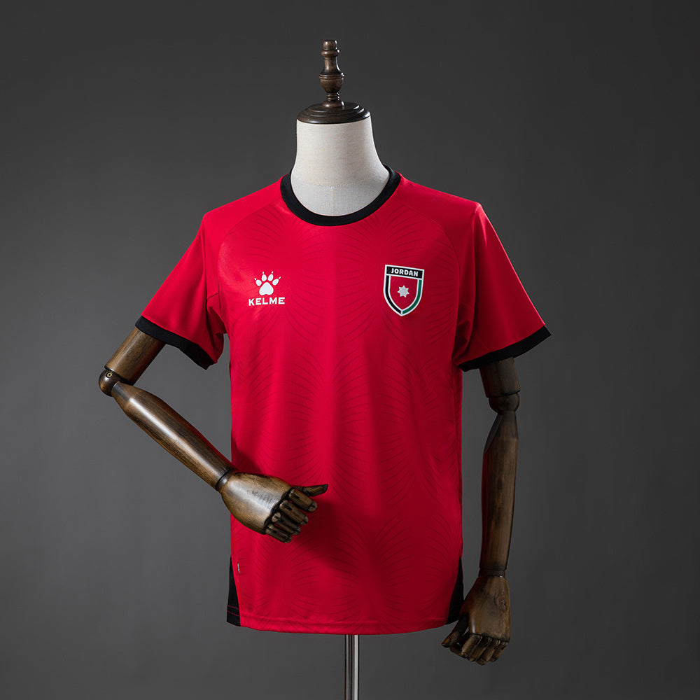 Camisola Jordânia 2024 Alternativa Vermelha Versão Adepto
