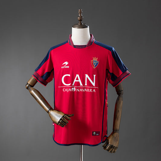 Camisola CA Osasuna 2000-01 Principal Versão Adepto