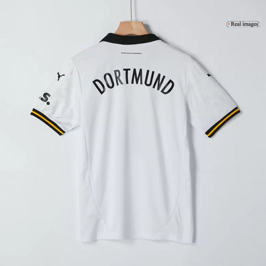 Camisola Borussia Dortmund 2024-25 Alternativa Branca Versão Adepto