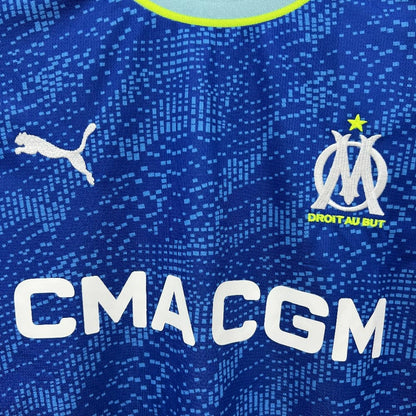 Camisola Olympique Marselha 2025-26 Alternativa Azul Clara Versão Adepto