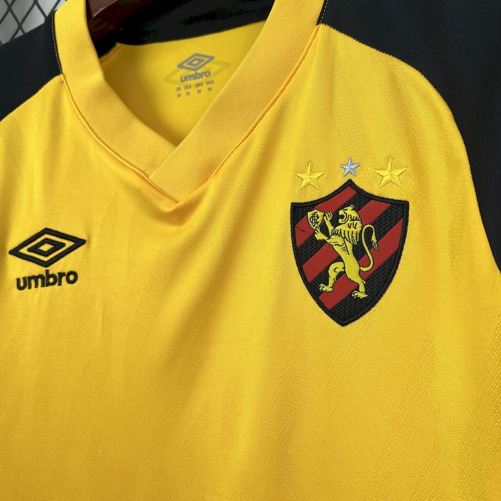 Camisola SC Recife 2025-26 Alternativa Amarela Lisa Versão Mulher