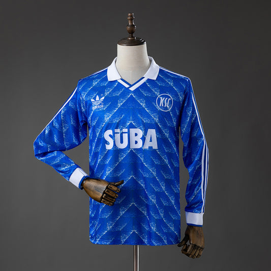 Camisola Manga Comprida Karlsruher SC 1989-90 Principal Versão Adepto