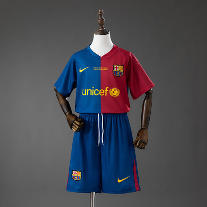 Kit Criança FC Barcelona 2008-09 Principal Final UCL