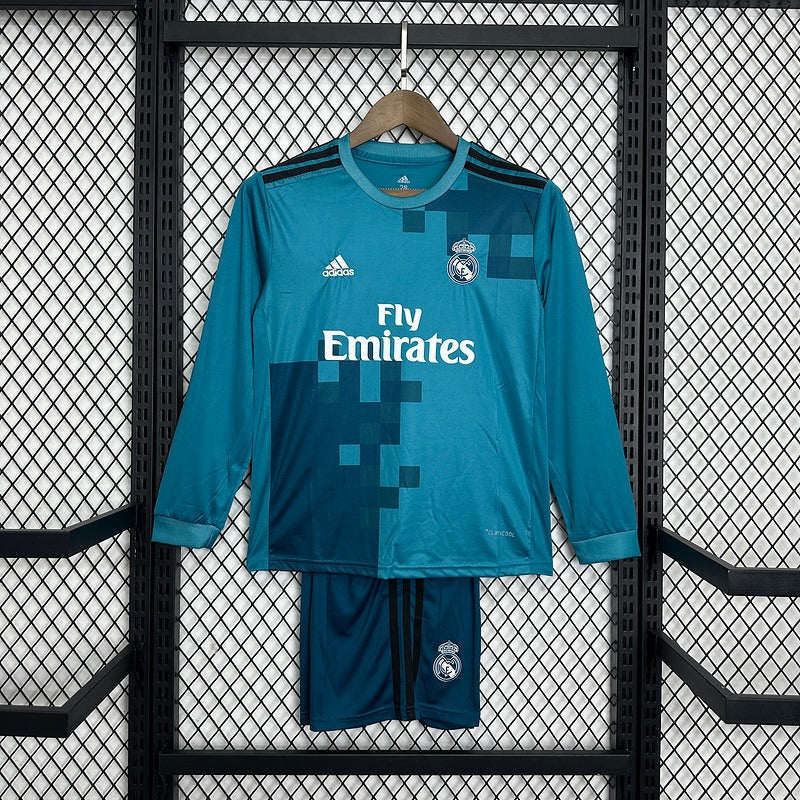 Kit Criança Manga Comprida Real Madrid 2016-17 Alternativo