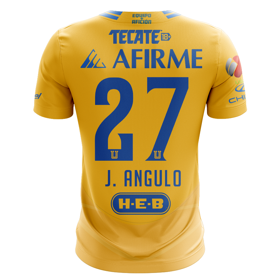 Camisola Tigres 2024-25 Principal Versão Adepto J. ANGULO #27