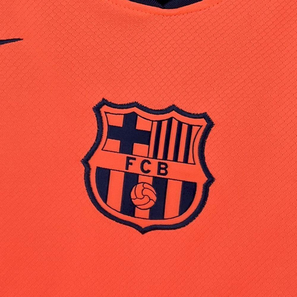 Camisola Manga Comprida FC Barcelona 2025-26 Alternativa Laranja Versão Adepto