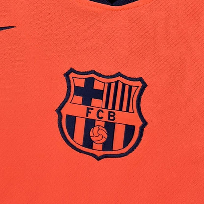 Camisola Manga Comprida FC Barcelona 2025-26 Alternativa Laranja Versão Adepto