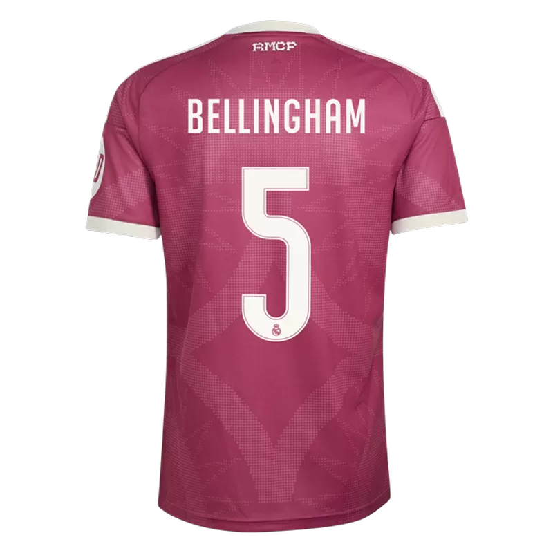 Camisola Real Madrid CF 2026-27 Alternativa Vermelha Versão Adepto BELLINGHAM #5