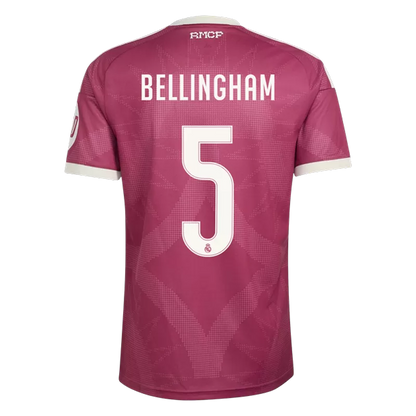 Camisola Real Madrid CF 2026-27 Alternativa Vermelha Versão Adepto BELLINGHAM #5